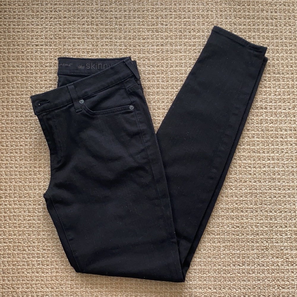 7 For All Mankind Skinny Jeans Black